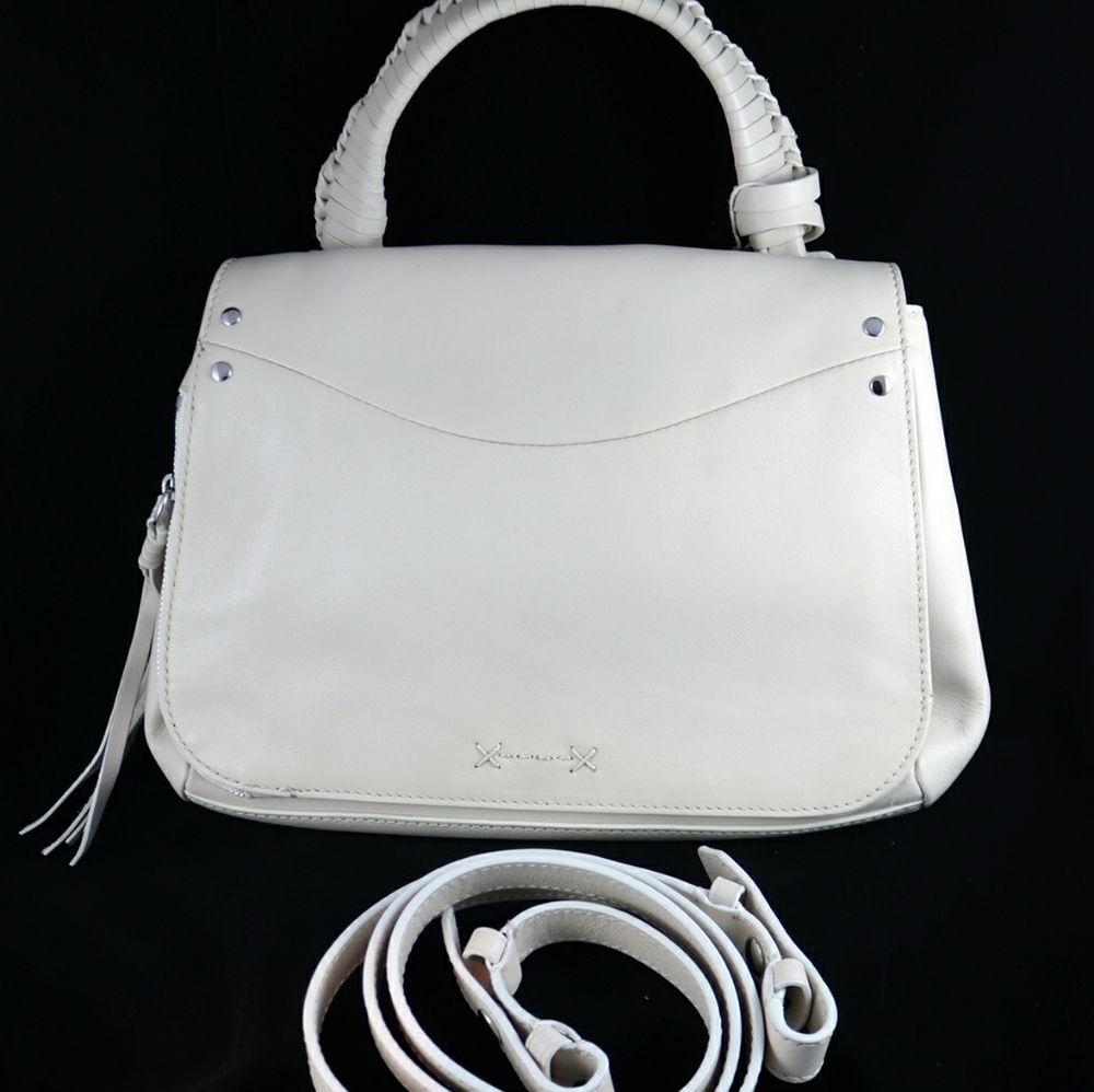 Elizabeth and James cream top handle handbag